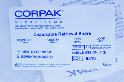 Corpak Disposable Retrieval Snare Type Oval, Loop Med 2.3mm x 160cm (x)